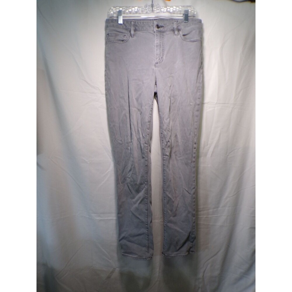 Lands' End Women's Gray Straight Leg Jeans Size 10 Five Pocket Denim